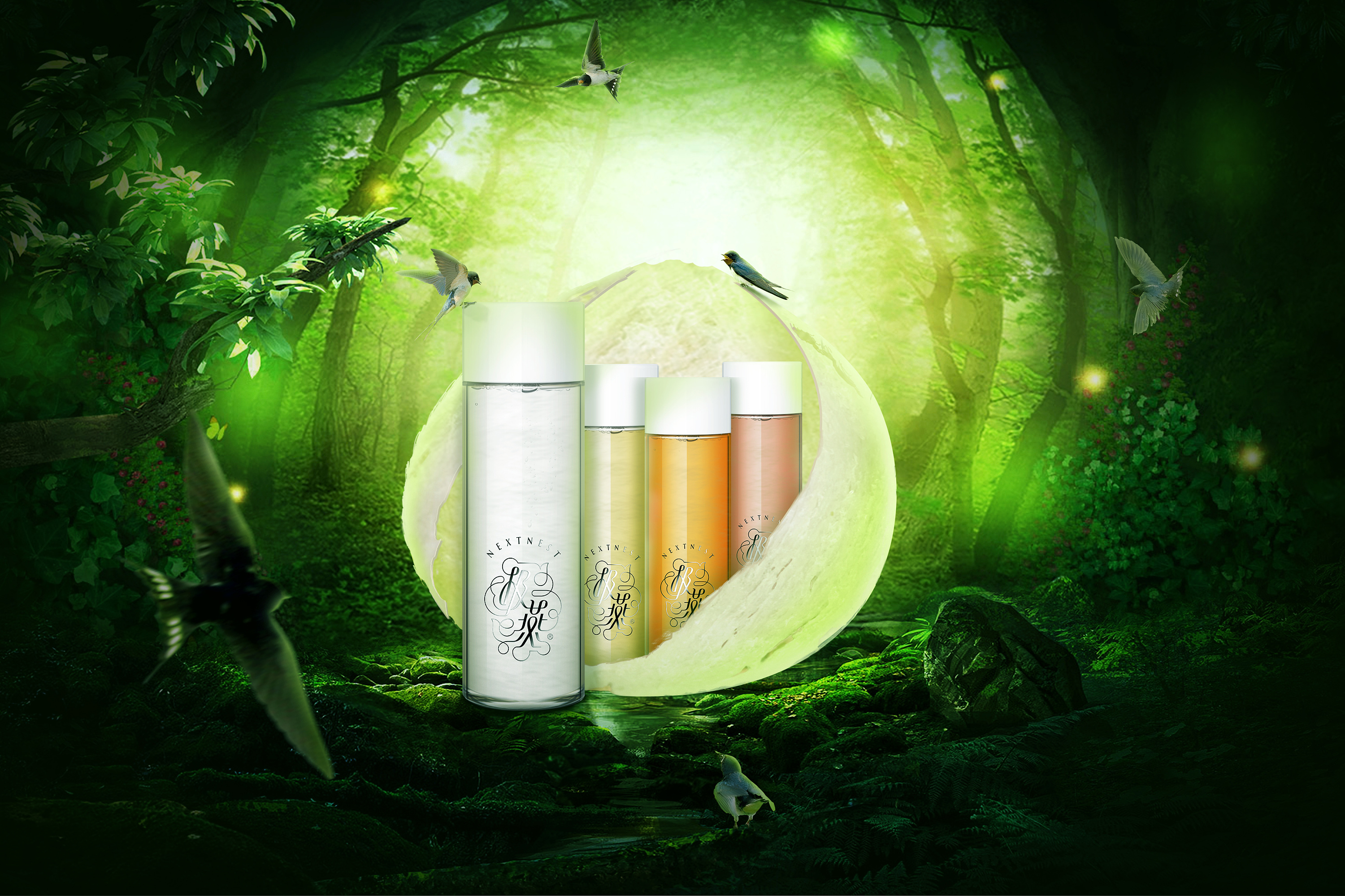 化妝品創(chuàng)意海報合成制作鑒賞